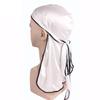 Breathable Unisex Satin Bandana Hat Silky Durag Do Doo Du Rag Long Tail Headwrap