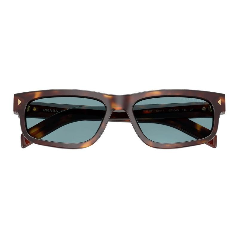 Prada Personalized Acetate Rectangular Sunglasses Men's Tortoiseshell Tortoiseshell Color 57 Basic Packaging-glasses Case + Packaging Box