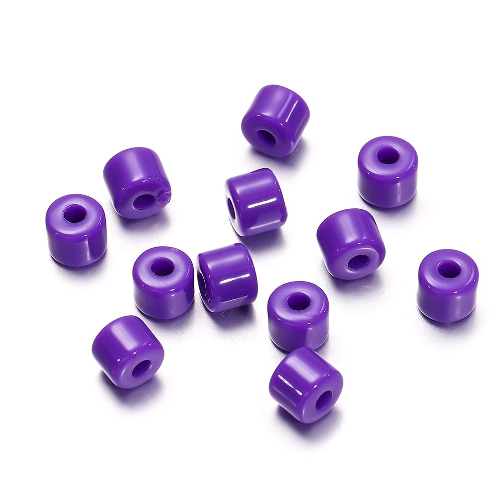 50/100pcs 5x6mm Acrylic Tube Beads Spacer Loose Bead for Necklace Bracelet Earrings Findings DIY Jewelry Making Accessories