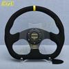 JDM Modified Racing Type D 13 "320mm Flat Drift Steering Wheel Suede Leather Sports Steering Wheel For Universal