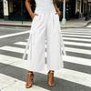 Women High Waist Wide Leg Cargo Pants with Pockets Casual Loose Fit Utility Trousers for Everyday Wear