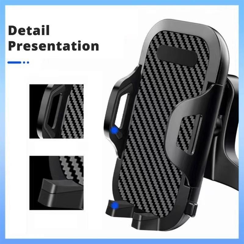 Car Phone Holder Dashboard Mounted Cellphone Stand Retractable 360 Degree Rotating Holder Suction Cup Automotive Cradles