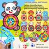 1Conjunto de tabuleiro de dardos de alvo para crianças, conjunto de disco autoadesivo com bola pegajosa, brinquedo de dardos interativo para pais e filhos para interior e exterior