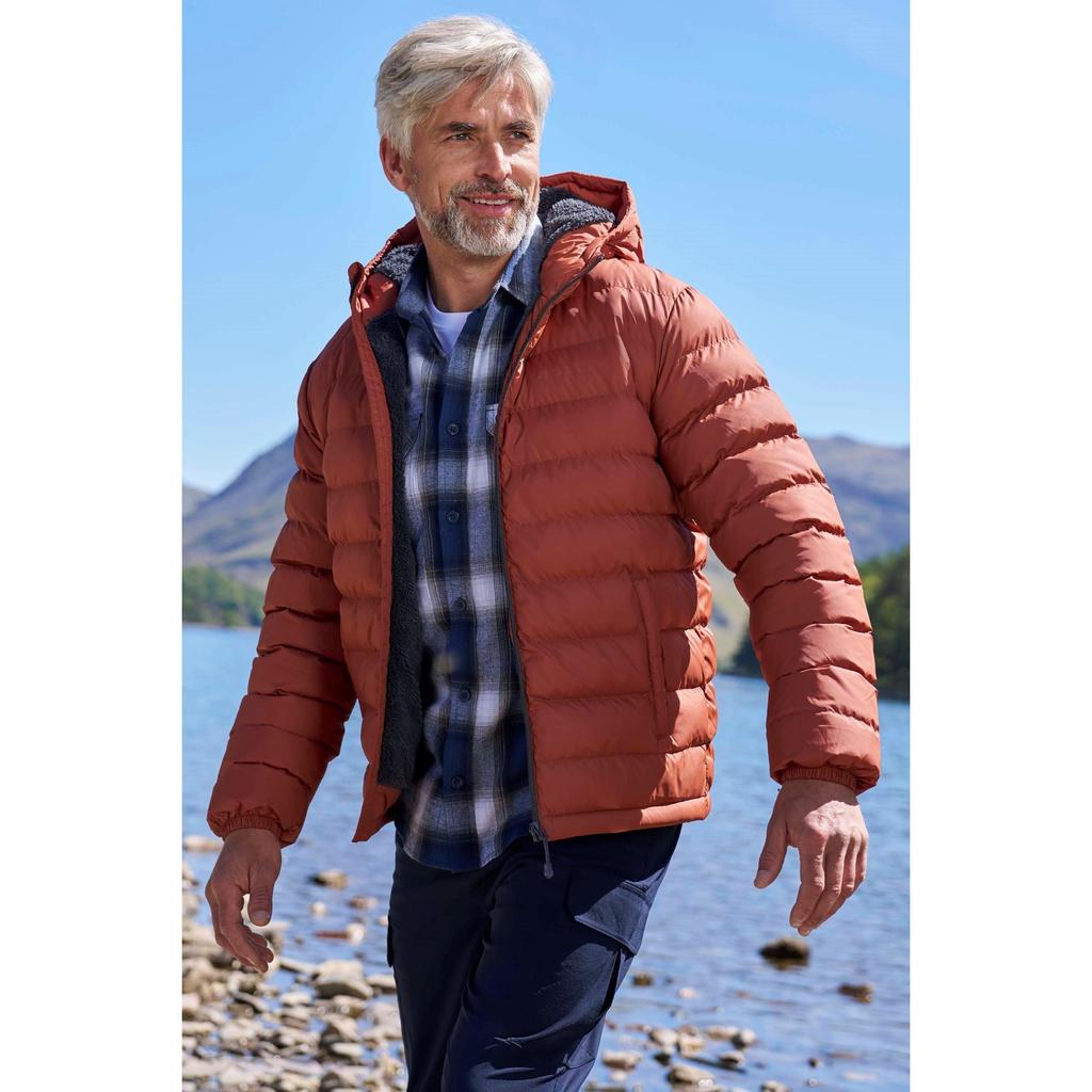 Mountain Warehouse Herren Saison Gefütterte Jacke mit Faux-Fur-Futter