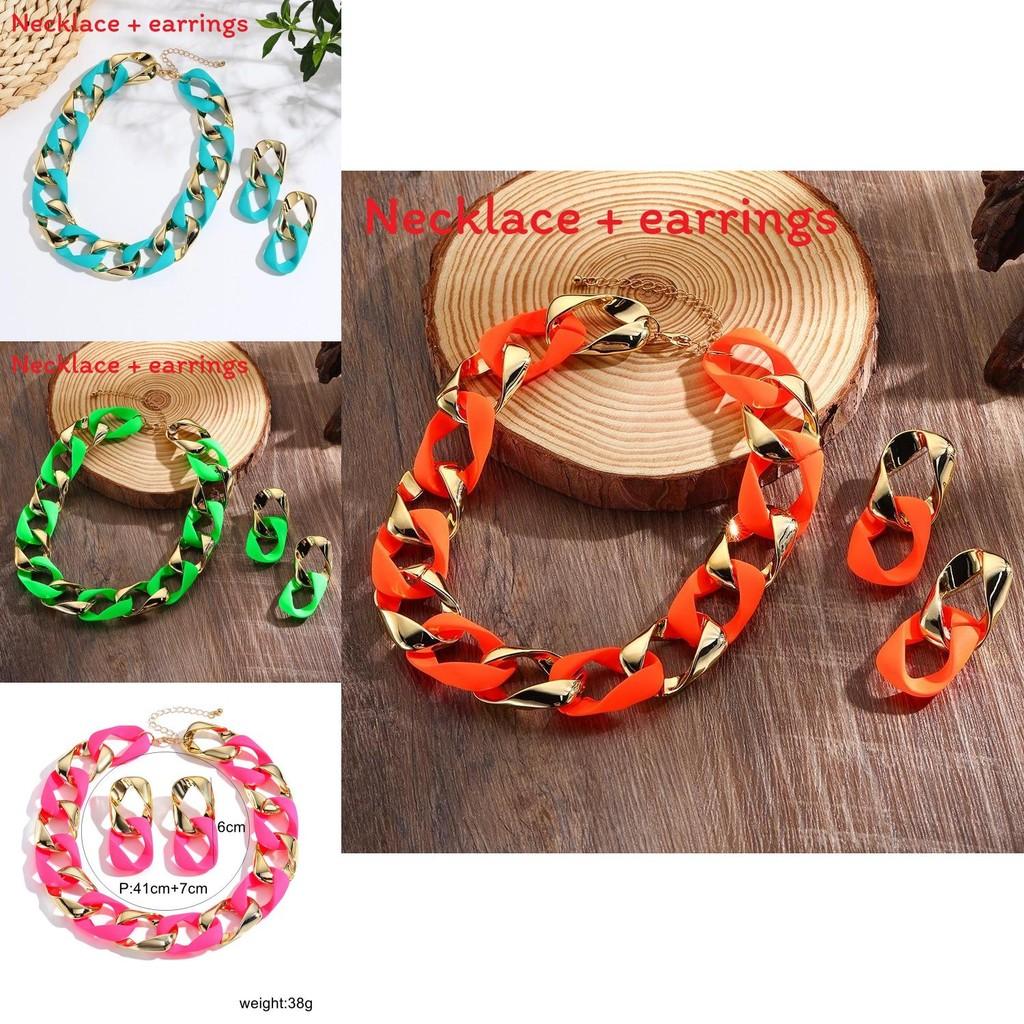 Trendy European Style Jewelry Set Featuring Flower Pattern And Geometric Design For Girls