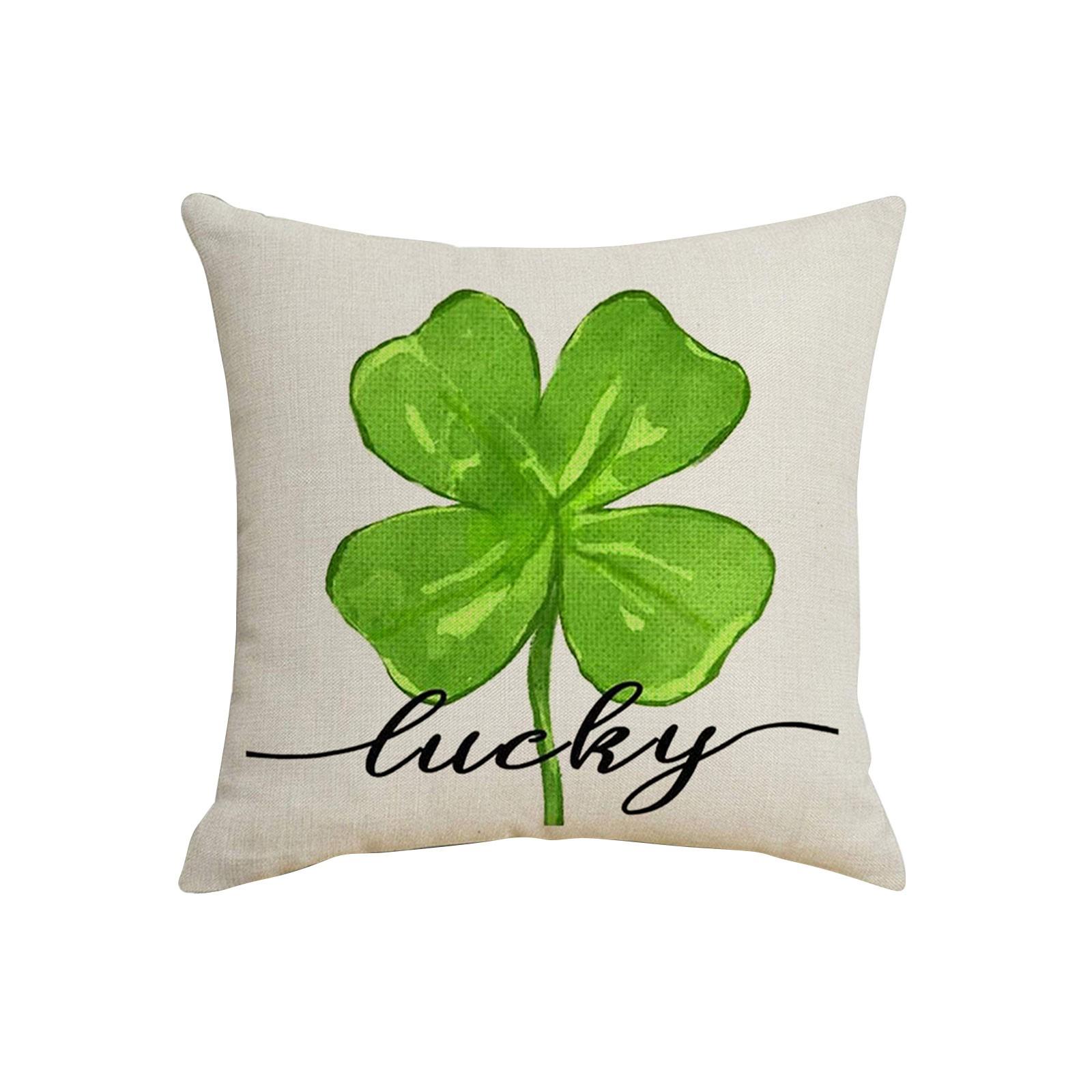 

улица. Подушка ко Дню Святого Патрика Зеленая наволочка для дивана с украшением на талию One Size