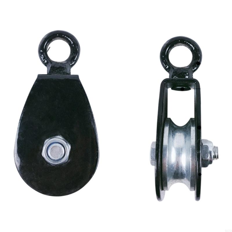 Professional Grade Swivels Hook Pulley System With Adjustable Rope Wide Body Bearing Pulley For Easy Installation M4YD