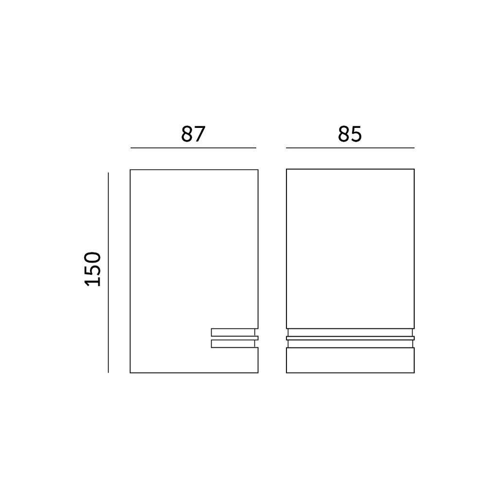 Garden wall lamp 1xGU10 IP44 gray