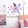 Wall Sticker Butterfly English Slogan Girl Flower Wall Sticker Paper Living Room Decoration Self Adhesive