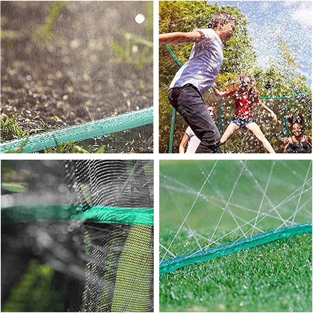 1Set 3/4.5/7.5/10/15m PVC Green Soaking Hose&16mm Joint Garden Lawn Micro-Irrigation Cooling Dust Removal Seepage Belt With Hole
