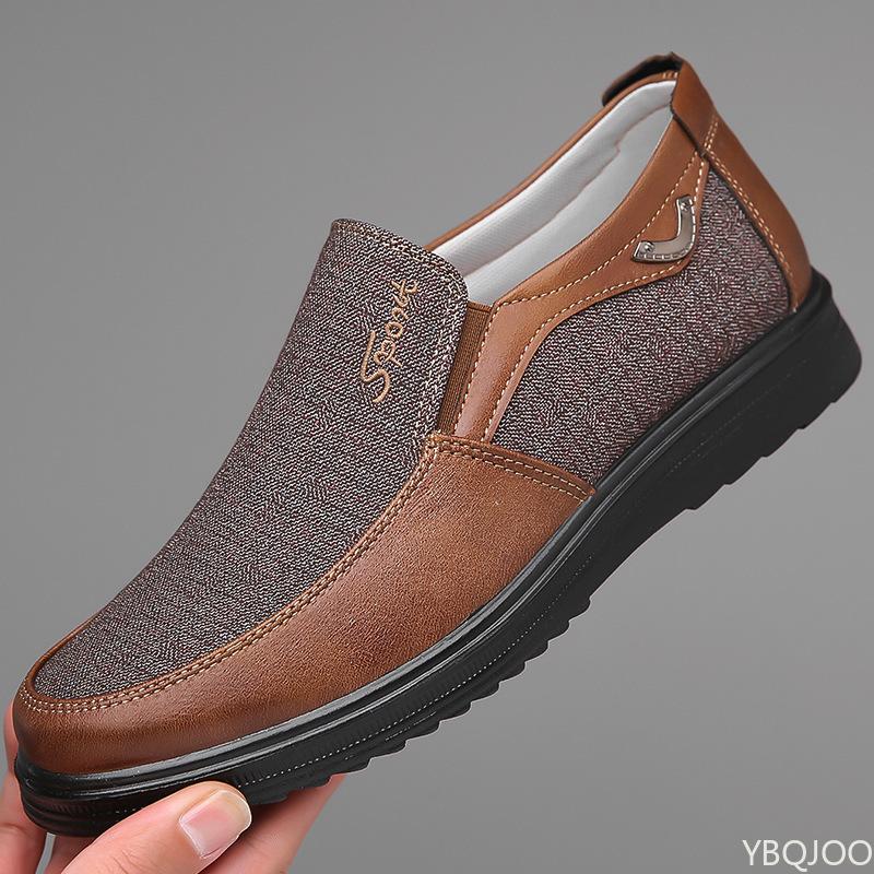 Fashion Men Canvas Summer Classic Casual Comfortable Shoes ightweight Breathable Walking Flats Fashionable versatile soft-soled shoes