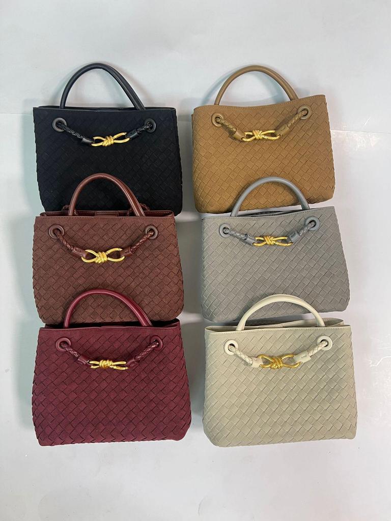 Borsa Tote Tessuta in Velluto Retro: Borsa a tracolla quadrata piccola da donna autunno/inverno