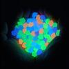 100Pcs Decorative Pebbles Colorful Glow in Dark Aquarium Landscaping 14mm Luminous Courtyard Paving Natural Crystals Rocks Garden Decoration