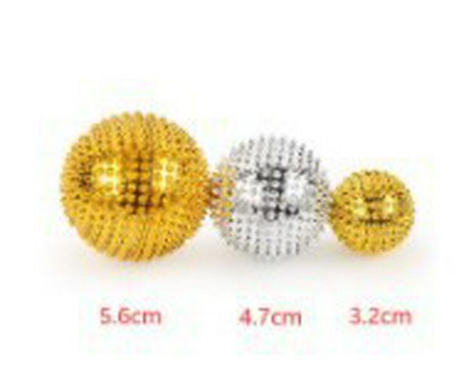 

Магнитный АБС Игольчатый Массажный Мяч для Терапии Рук и Фитнеса 3.2CM Pair (OPP) серебряный