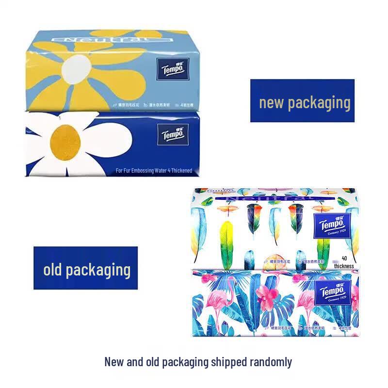 Tempo Mini 4-Ply Facial Tissues, 80 Pulls x 20 Packs
