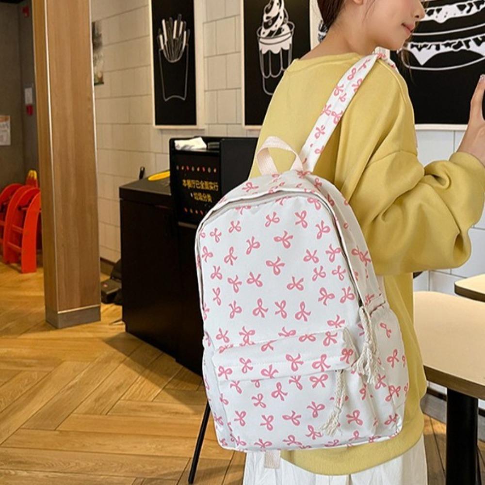 Nylon Schleife Rucksack Leicht Teenager Umhängetasche Tragbar Schüler Schultasche Outdoor