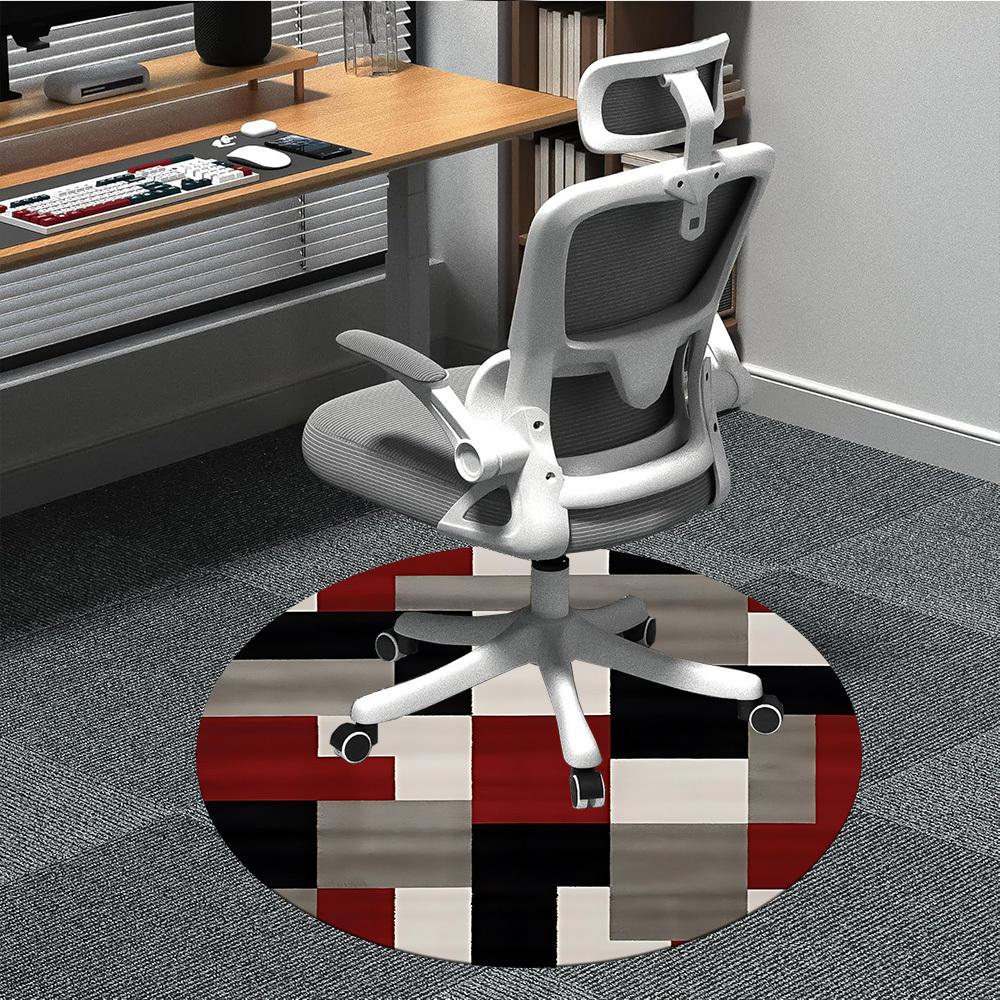 

1PC Abstract Pattern Chair Carpet for Office Non-Slip, Lightweight, Machine Washable Rug for Office, Sleeping, Room - Holiday Decoryy251009081 80cm by 80cm