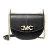 Mk Izzy Chain Solid Color Vintage French Large Logo Leather Saddle Bag Crossbody Small Women Bags Black 32T1GZYC0L-001