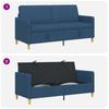 Blue Storage Sofa 172 x 78 x 87 cm Polyester