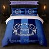 Everton FC Pościel z własnym imieniem 1 poszewka na kołdrę + 2 poszewki na poduszki Logo piłkarskie Spersonalizowany prezent na specjalną okazję Wystrój sypialni