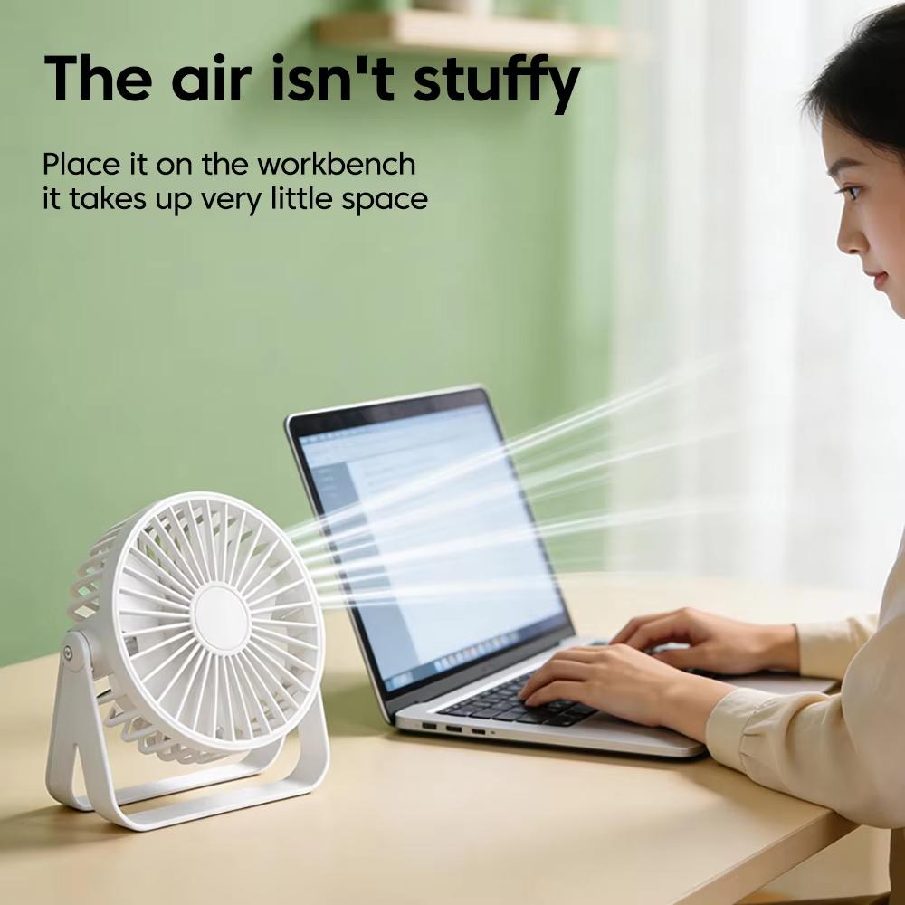 Mini USB Desktop Fan Quiet Cooling Lightweight Adjustable Summer Electric Fan Student Dormitory For Outdoor Camping Travel New