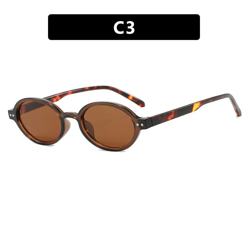 New Retro Small Oval High Quality Sunglasses Women Fashion Clear Ocean Lens Shades Uv400 Men Outdoor Trending Sun Glasses