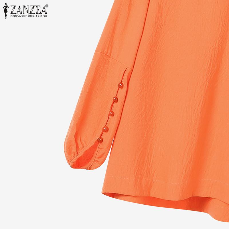 ZANZEA Women Long Sleeve Blouse and Pants Casual Two Piece Suit Sets