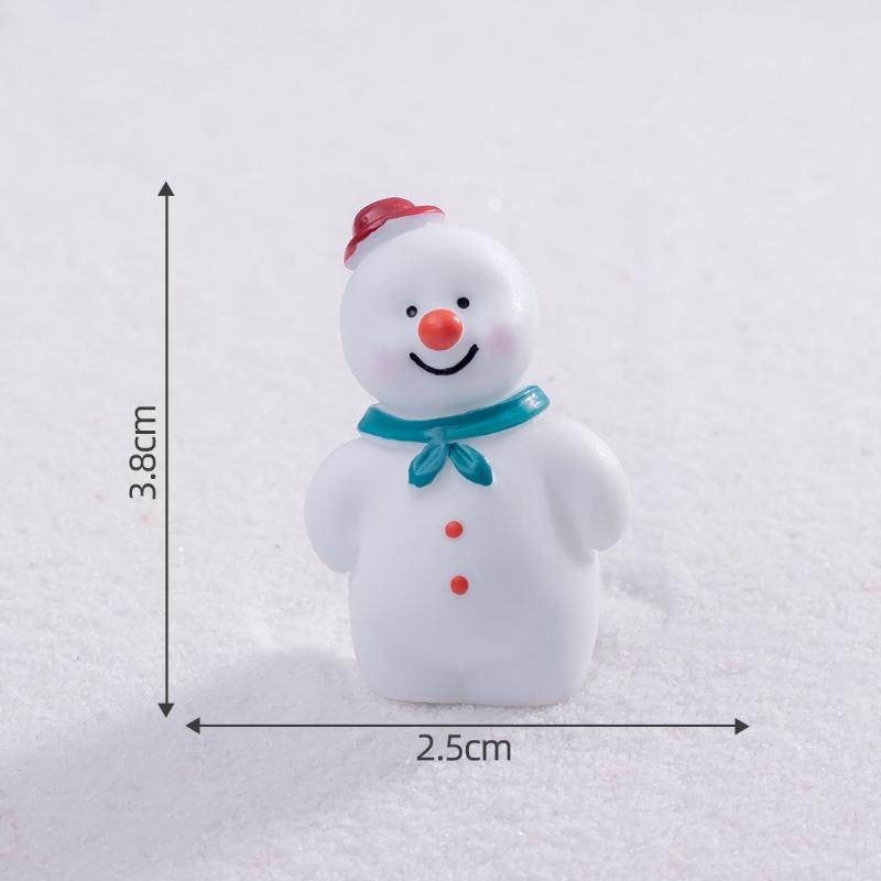 Cute Micro-landscapes Snowball FightsChristmas Snowman Dolls Decorations, Crystal Bottles Accessories Mini Trinkets