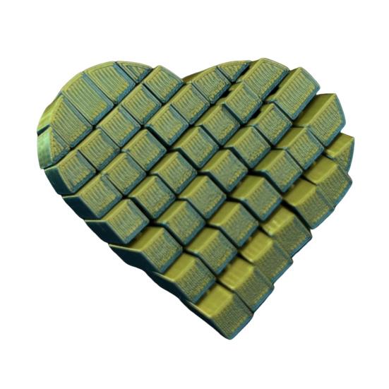 

Сердце Fidget Toy 3D Printed Pixel Heart Sensory Toy Портативный гаджет для снятия стресса Heart Fidget Toy Подарок для женщин, мужчин, взрослых и детей 1pc