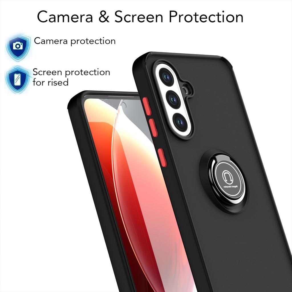 Armor Matte Case For Samsung Galaxy A56 A36 A26 A16 A06 A55 A35 A25 A15 A05 A05S M54 M34 Magnetic Ring Stand Shockproof Cover