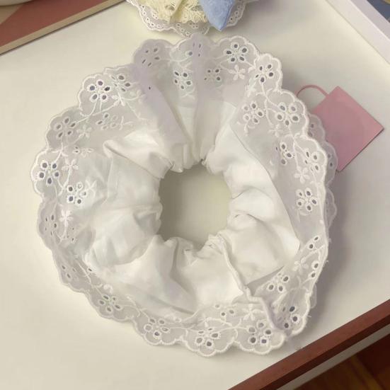 Hair Tie Imitation Pearls Large Elastic Hair Band Double Layer Soft Fabric Hair Scrunchie Hair Accessories