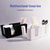 PP Plastic Multi-functional Tissue Box and Storage Rack for Countertops