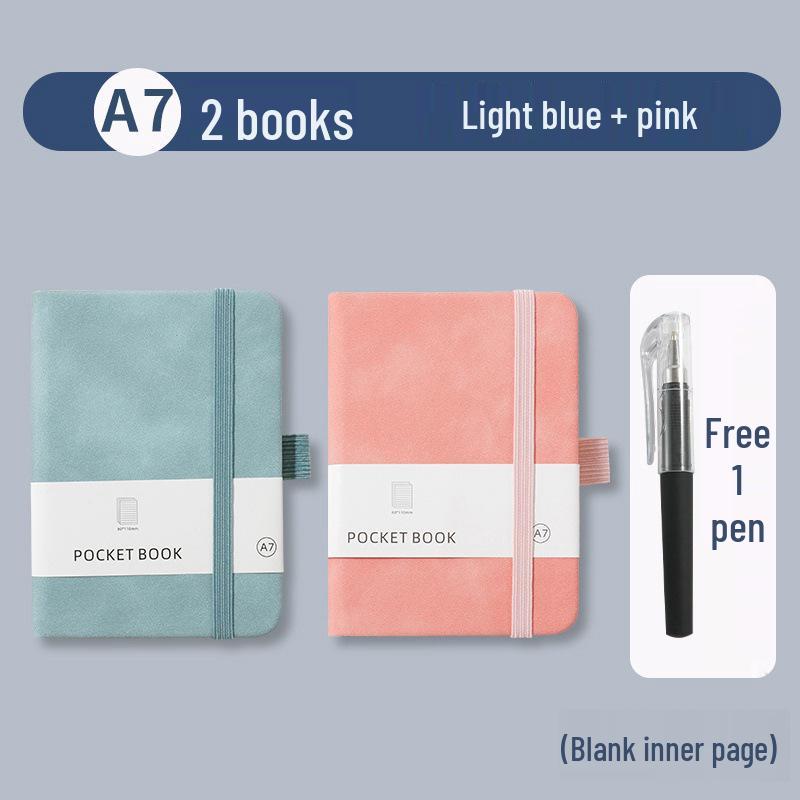 A7 Portable Leather Pocket Notebook with Elastic Band