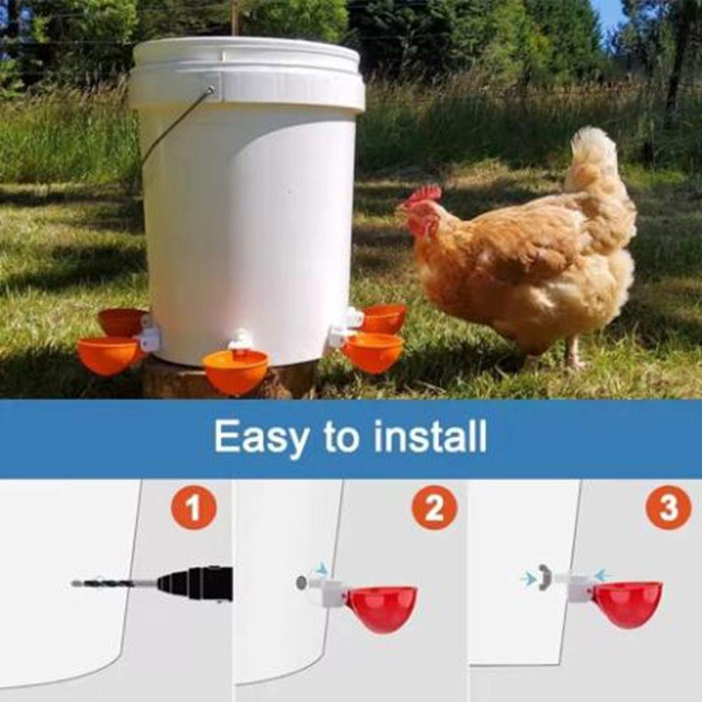 8Pcs Hanging Poultry Drinker Easy Installation Chicken Water Feeder Bird Water Cups Poultry Farm
