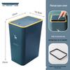 High-Capacity Press-Open Trash Can with Lid for Kitchen & Living Room - Stylish & Popular