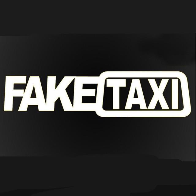 Divertente FALSO TAXI Auto Auto Adesivo FakeTaxi Decalcomania Dell'emblema Vinile Adesivo Universale Per BMW Ford Toyota VW Honda Kia Opel Kia