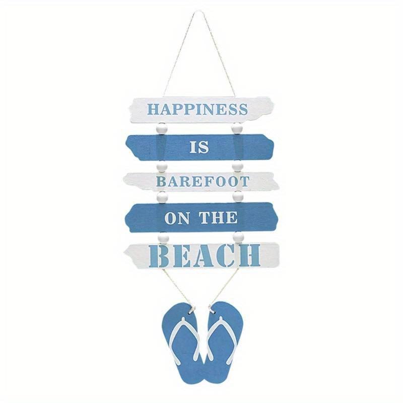 

Морской деревянный декор Настенные деревянные украшения Знаки Пляжные таблички Двери Подвесные настенные художественные украшения Океан Домашнее украшение синий