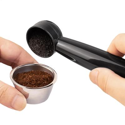 Stand Up Espresso Scoop Tamper Reusable Accurate Coffee Press Tool for Ground Coffee Protein Powder Hot Cocoa Mixing Tamping