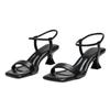 Fashion Summer New Soft Soled One-line Sandals for Women Wearing A Sense of Summer High Heels for Women Sandals