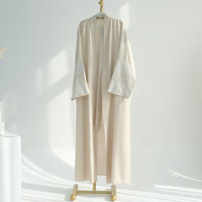 Fashion Embroidery Kimono Oversized Muslim Robe Syari Female Full Length Muslim Outerwear Worship Service Abaya
