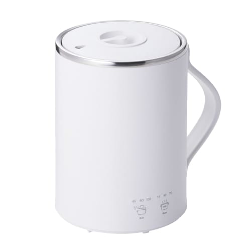 

Tescom Cook Mug, 350mL Mug-Shaped Electric Cookware Set (Water Boiling, Simmering, Temperature Control, Timer, Keeps Food Warm), White, 1.5m Cable, TG