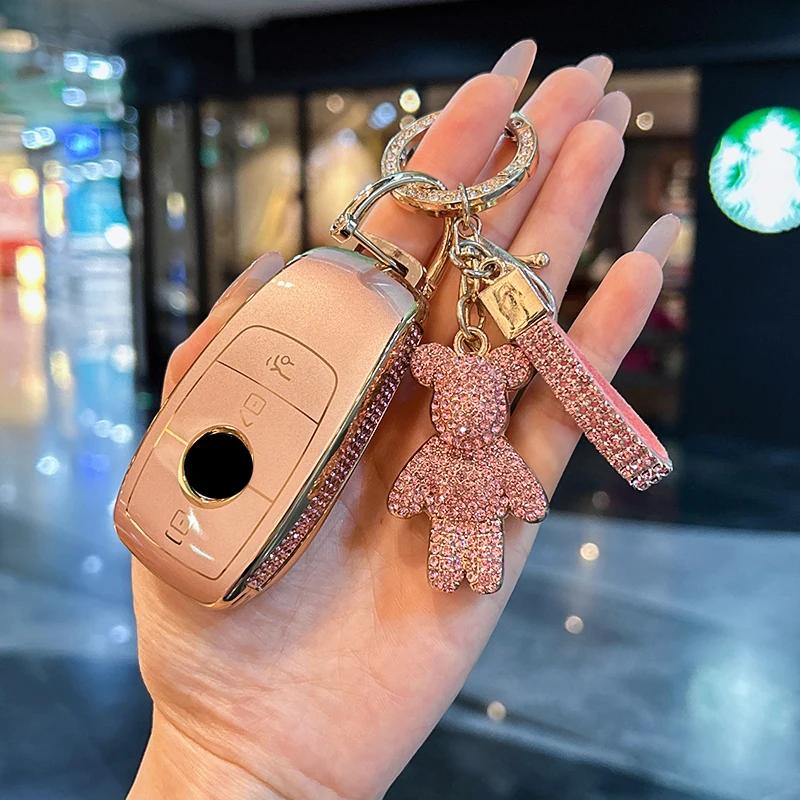 For Mercedes Benz Keycase C E A B S Class Gle Gla Glb Glc Gls Amg Car Key Bag Exquisite Durable Car Interior