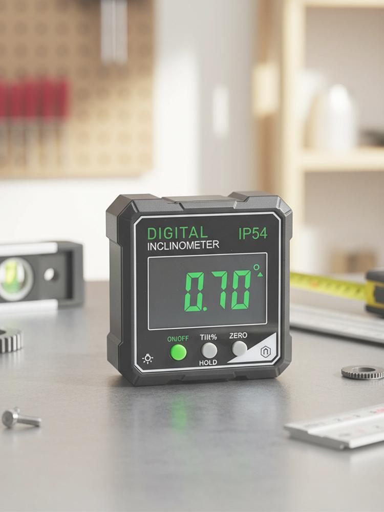 4-Side Magnetic Angle Gauge LED Screen Electronic Cube Inclinometer Table Saw Miter Protractor Woodworking Measuring Tool