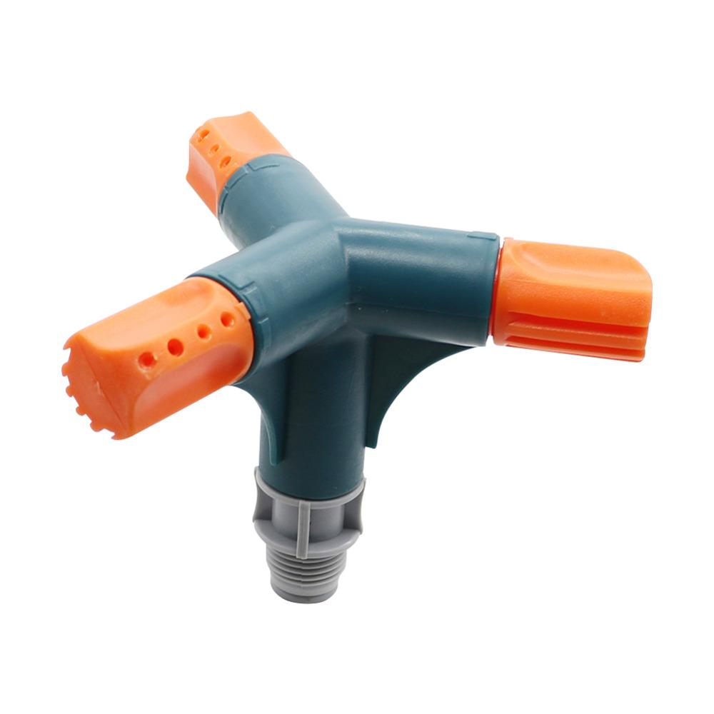 Garden 1/2" Male Thread Rotary Three-Arm Water Sprinkler Agriculture Watering 360 Degrees Automatic Sprinkler Irrigation 1 Pc