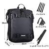 Rhinowalk Motorcycle Seat Bag, Waterproof Touring Bag, Modular Moto Pack, 10L Large Capacity, Multifunctional, Expandable, Includes Dedicated Fixing B