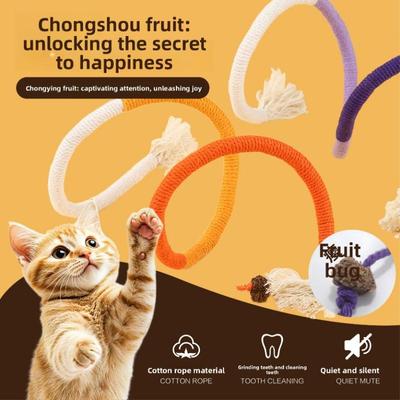 Katzenbeißseile zur Selbstunterhaltung und gegen Langeweile, zum Zähneknirschen und Reinigen, Katzenminze, Gallapfel, Katzenspielzeug, Katzenspielzeug