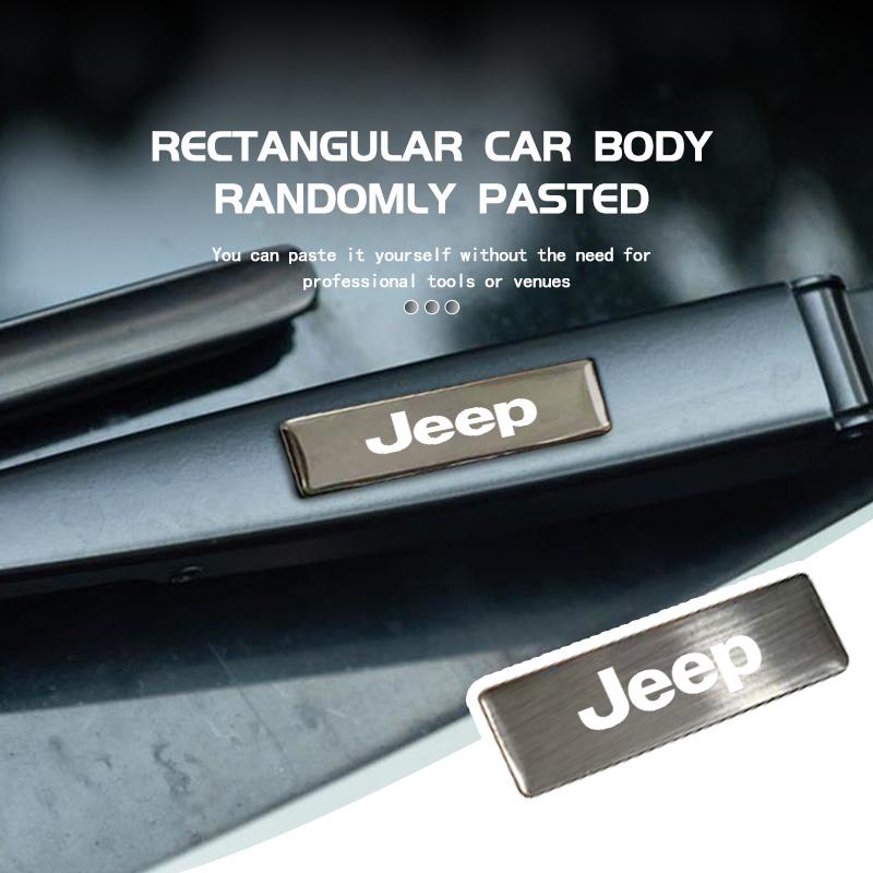 Car Logo Metal Waterproof Sticker Auto Decoration Accessories For Jeep Compass FRenegade Cherokee Wrangler JK Patriot Liberty