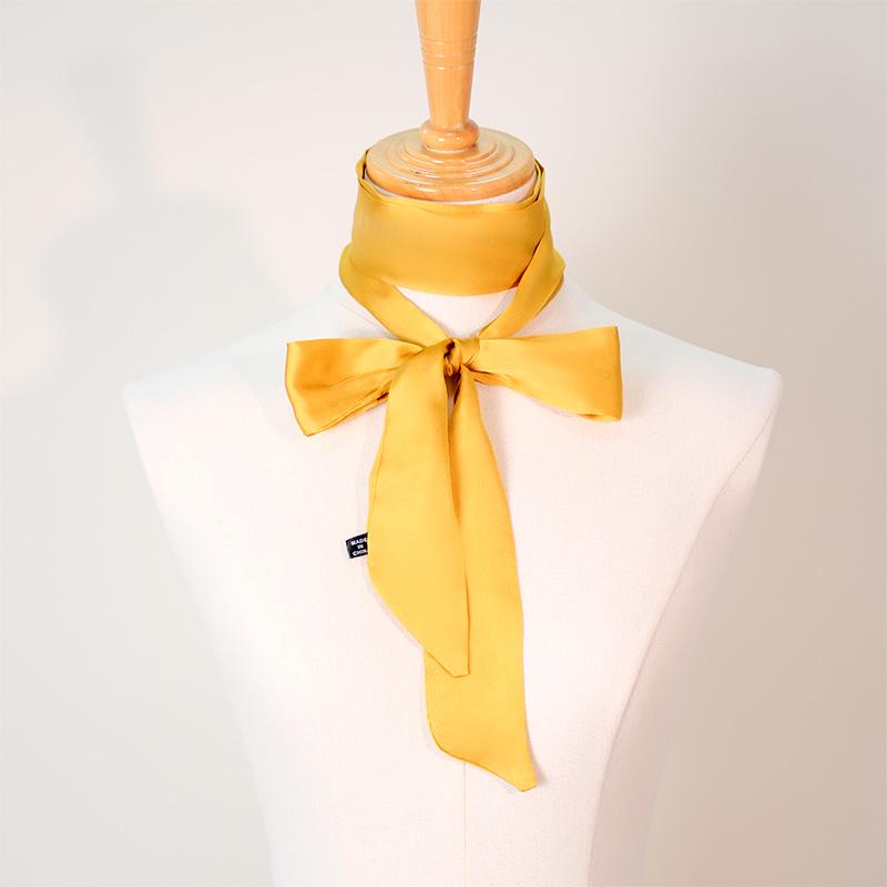 Elegante Sciarpa in Seta Raso 200cm: Accessorio Sottile, Lungo e Stretto da Donna per Capelli, Collo, Borsa o Cintura