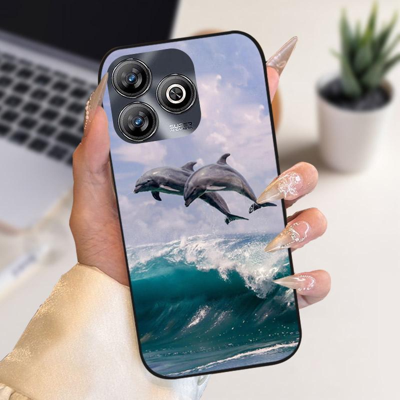 For ZTE Blade A75 4G Case Fashion Cool Animals Printed Silicone Soft TPU Phone Cover For ZTE Blade V60 Smart 4G Fundas V60Smart