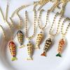 Marine Organism Charms Nylon Rope Necklace Ethnic Style Ocean Series  Necklace  Male